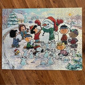 Hallmark Springbok Peanuts Winter Wonderland Sparkling Puzzle 500 Pc Complete
